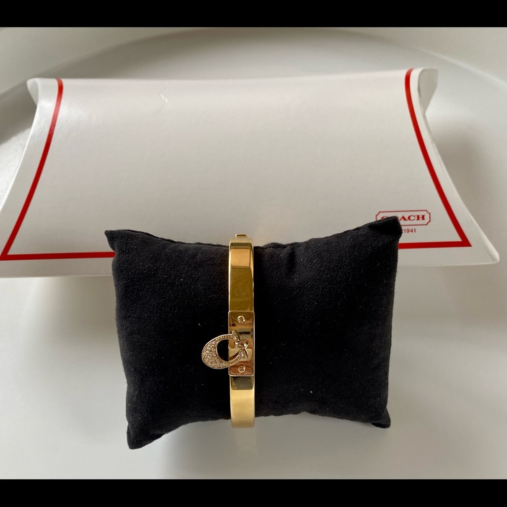 COACH Pave Signature Bangle Bracelet